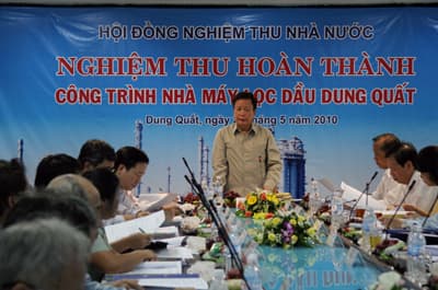 Nghiệm thu Nhà máy lọc dầu Dung Quất