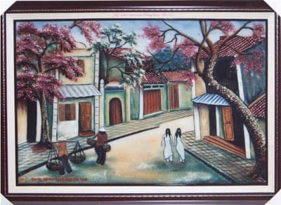 Bức "Phố cổ Hà Nội" của Kiều Khanh được đấu giá cao nhất