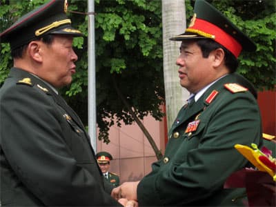 Đại tướng Phùng Quang Thanh hội đàm với Thượng tướng Lương Quang Liệt
