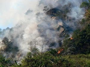 Cháy hàng trăm ha rừng ở Văn Bàn, Lào Cai