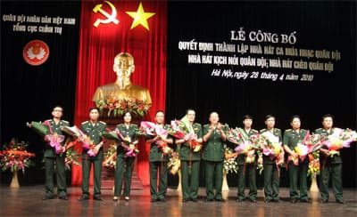 Thành lập 3 nhà hát nghệ thuật quân đội