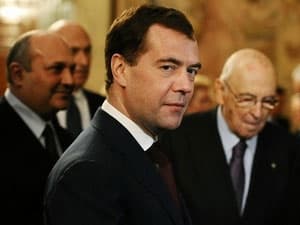 Tổng thống Nga Medvedev chính thức thăm Italy