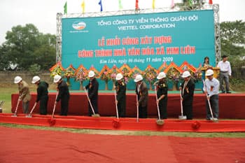 Viettel hỗ trợ xây nhà văn hóa tại Nghệ An