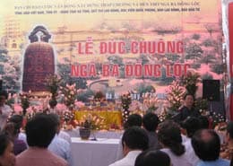 Đúc chuông công trình tháp chuông Ngã ba Đồng Lộc