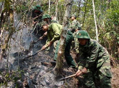 Chữa cháy rừng với quyết tâm cao nhất