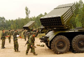 Trên bãi tập mùa thu