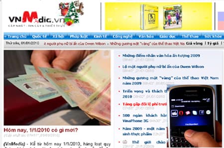 Báo điện tử VnMedia ra mắt phiên bản đọc báo trên điện thoại di động