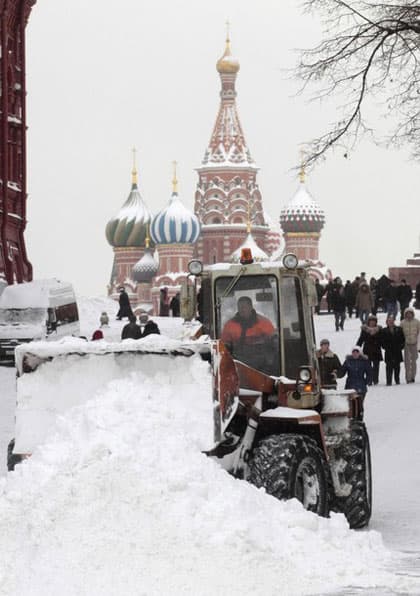 Moscow chìm trong tuyết trắng