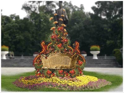 Sẽ có chiếc áo dài bằng hoa dài nhất Việt Nam