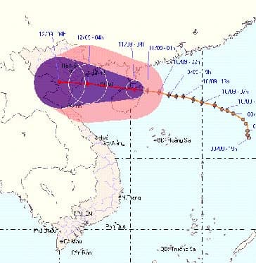 Nhiều khả năng bão số 7 sẽ suy yếu thành áp thấp nhiệt đới