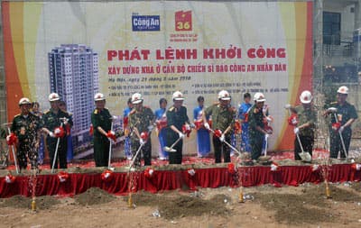 Khởi công xây dựng nhà ở cho cán bộ, chiến sĩ báo Công an nhân dân