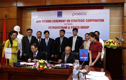 Posco và PetroVietnam ký kết biên bản ghi nhớ hợp tác phát triển trong lĩnh vực điện