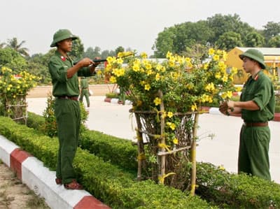 Doanh trại “xanh, sạch, đẹp”