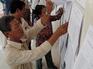 Các địa phương niêm yết danh sách những người ứng cử