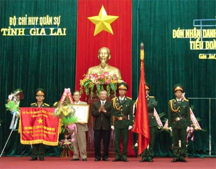 Đón nhận danh hiệu Anh hùng LLVT nhân dân
