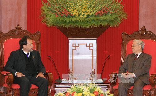 Tổng bí thư Nguyễn Phú Trọng tiếp Chủ tịch Thượng viện Chi-lê
