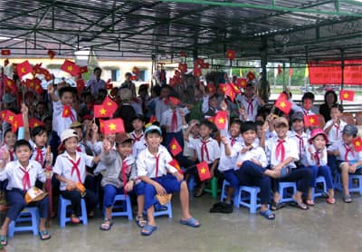 Khánh thành công trình trường học, đồng thời là nơi tránh bão