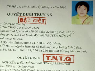 Truy nã hung thủ giết cô giáo Trần Lê Hy A