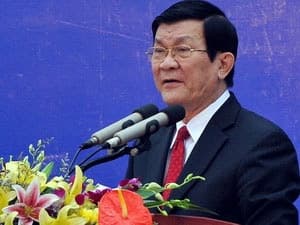 Đồng chí Trương Tấn Sang làm việc với Hà Nội về thực hiện Nghị quyết TW 4 (khóa X)