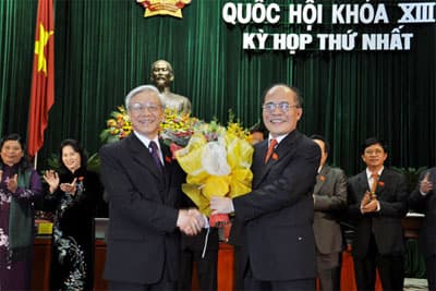 Điện mừng các đồng chí lãnh đạo Nhà nước ta