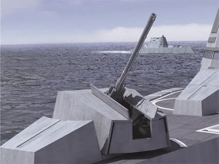 Mỹ thử nghiệm hải pháo 155 mm của khu trục hạm lớp Zumwalt