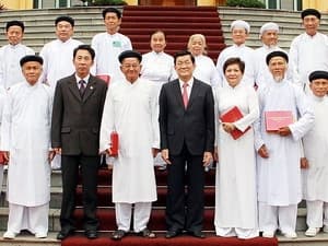 Chủ tịch nước Trương Tấn Sang tiếp Đoàn chức sắc lãnh đạo các Hội thánh Cao Đài