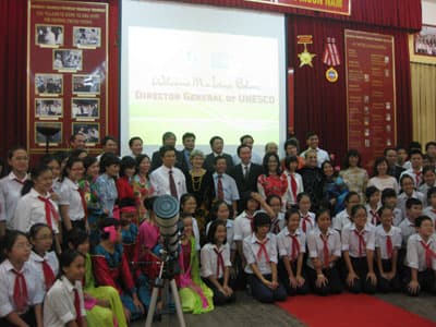 Tổng giám đốc UNESCO thăm trường Trưng Vương, Hà Nội