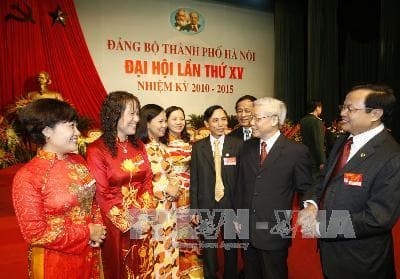 Khai mạc Đại hội đại biểu Đảng bộ thành phố Hà Nội lần thứ XV