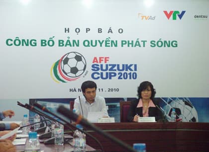 AFF Cúp 2010 được phát sóng trên VTV2 và VTV6