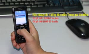 Gần 21 tỷ đồng qua tin nhắn ủng hộ đồng bào miền Trung bị thiên tai
