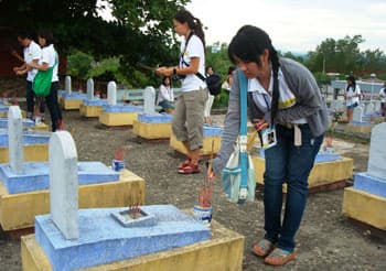 Dâng hương tưởng nhớ tới các Anh hùng liệt sĩ