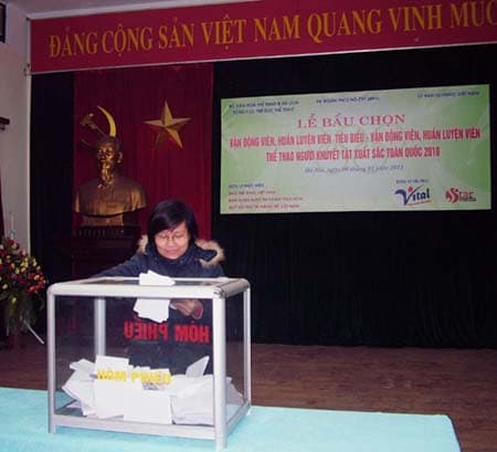 Bầu chọn VĐV, HLV tiêu biểu của năm 2010