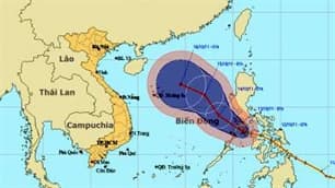 Bão Banyan di chuyển theo hướng Tây Tây Bắc và Tây Bắc