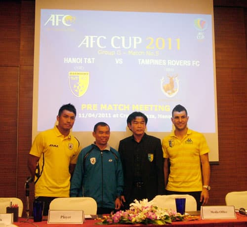 Hà Nội T&T tự tin giành chiến thắng trước Tampines Rovers