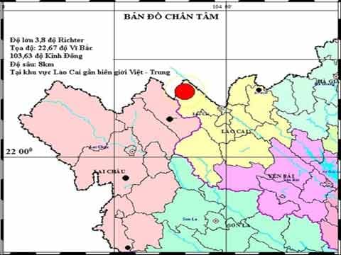 Lại xảy ra động đất ở Lào Cai