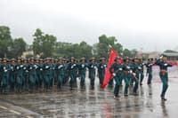 Hợp luyện các khối diễu binh tại Sân bay Bạch Mai lần thứ nhất