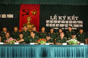 Ký kết quy chế giáo dục đào tạo với BĐBP các tỉnh
