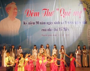 Đêm thơ “Quê mẹ” tưởng nhớ nhà thơ Tố Hữu
