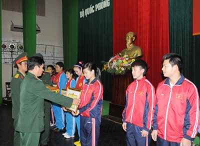 Lễ xuất quân của đoàn tthể thao Quân đội