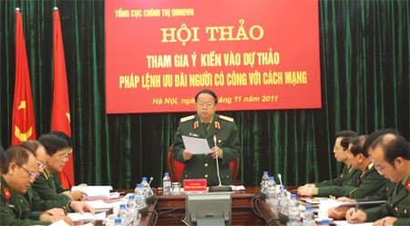 Tham gia ý kiến vào dự thảo Pháp lệnh Ưu đãi người có công với cách mạng