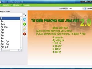 Xây dựng từ điển điện tử phương ngữ Jrai-Việt