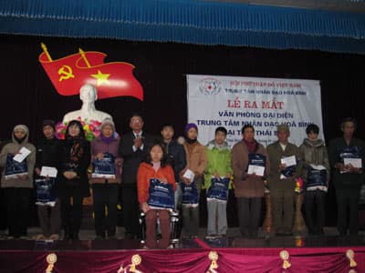 Ra mắt văn phòng đại diện Trung tâm nhân đạo Hòa Bình tại tỉnh Thái Bình