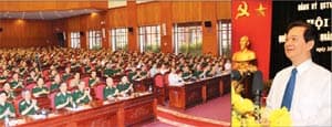 Chăm lo xây dựng quân đội vững mạnh, bảo vệ vững chắc Tổ quốc Việt Nam xã hội chủ nghĩa