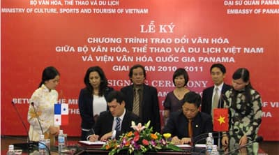 Việt Nam và Panama ký kết chương Chương trình trao đổi  văn hóa giai đoạn 2010-2011