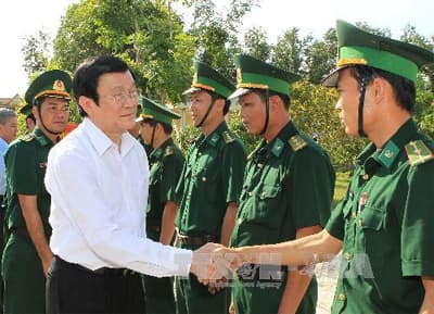 Chủ tịch nước Trương Tấn Sang thăm và làm việc tại An Giang
