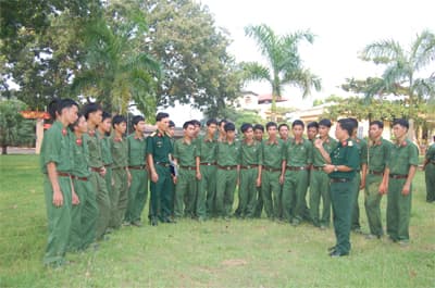Một buổi sinh hoạt dân chủ ở đoàn đặc công 113