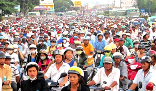 Sẽ tăng thêm làn xe máy trên đường Trường Chinh