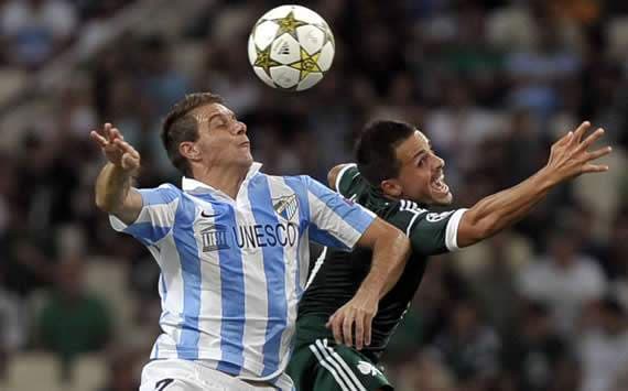 Malaga lần đầu góp mặt tại vòng bảng Champions League