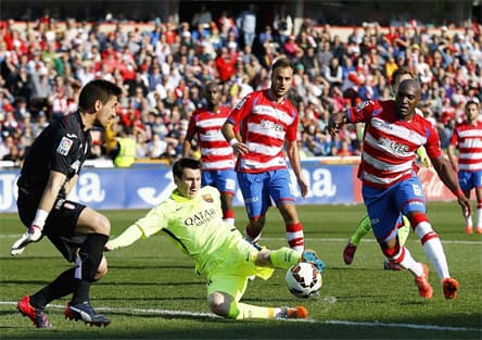 Vòng 25 La Liga: Barca thắng dễ Granada