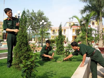 Xây dựng doanh trại theo hướng bền vững, thiết thực, hiệu quả